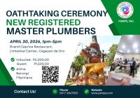 OATHTAKING OF THE NEW MASTER PLUMBER IN CAGAYAN DE ORO